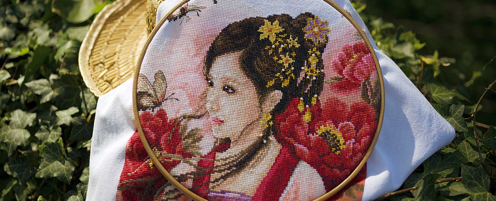 LanArte Blooming Blush Counted Cross-Stitch Kit